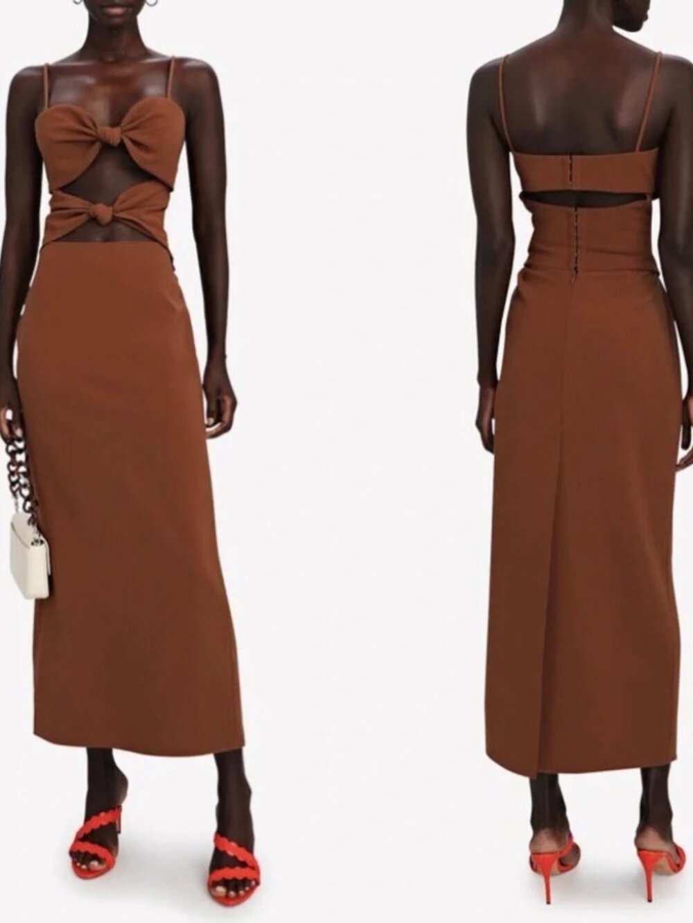 Ronny Kobo Kosta Stretch-Crepe Midi Dress